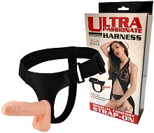 Реалистичный страпон с мошонкой и с удобными трусиками 18 см