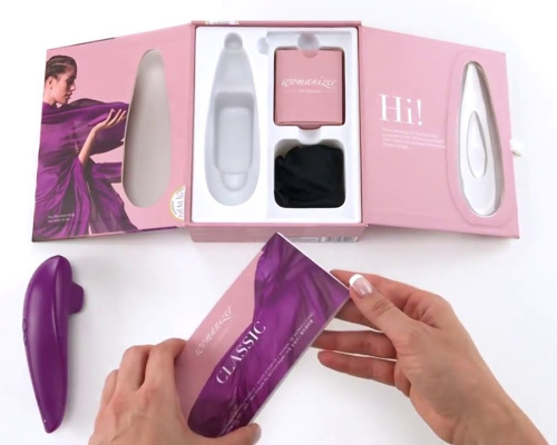 Бесконтактный вакуумно-волновой стимулятор клитора Womanizer Classic фото 4