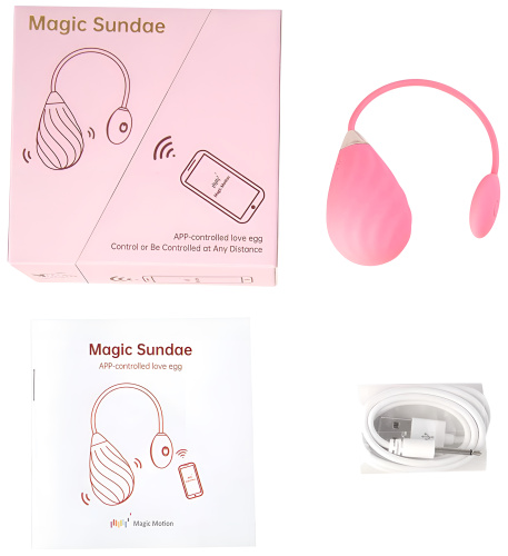 Смарт-виброяйцо Magic Motion Magic Sundae розовое фото 8