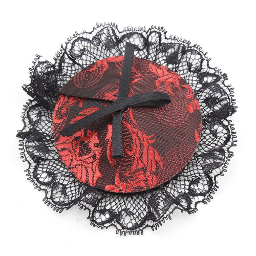 Красно-черные пэстисы с кружевом фото 4