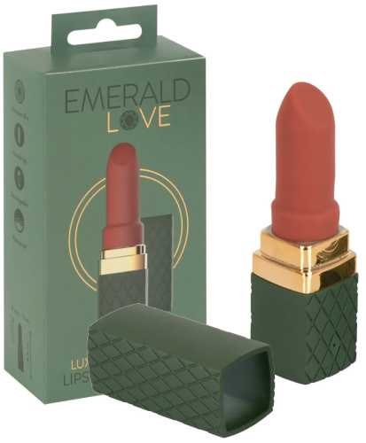 Мини-вибратор Emerald Split Lipstick Luxurious