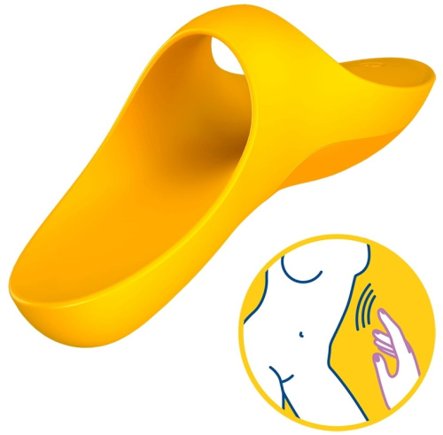 Клиторальный вибромассажер на палец Satisfyer Teaser желтый фото 2