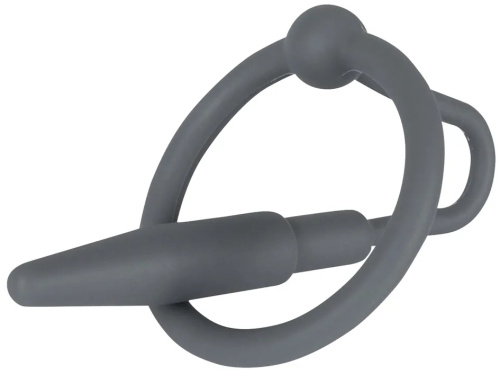 Силиконовый уретральный буж с кольцом под головку Penis Plug фото 2
