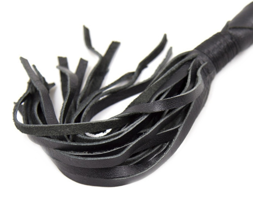 Кнут черный с твердой ручкой 90 см фото 4