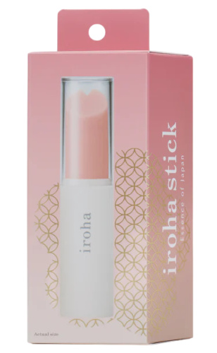 Мини-вибростимулятор в виде губной помады Iroha Stick бежевый фото 14