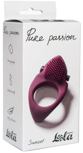Эрекционное виброкольцо Pure Passion Sunset Wine red фото 5