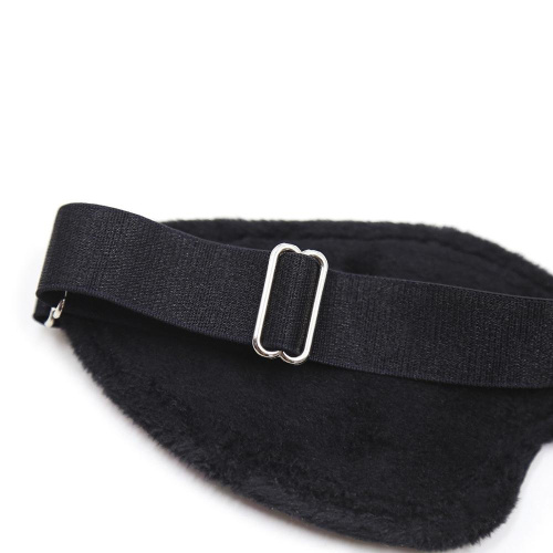 Кружевная черно-фиолетовая маска на глаза фото 3