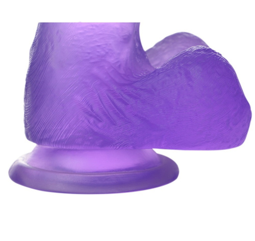 Фиолетовый фаллос Jelly Studs Crystal Dildo Small 16 см фото 5