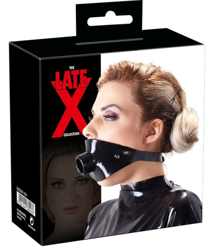 Маска-кляп из латекса с трубкой Latex Gag фото 6