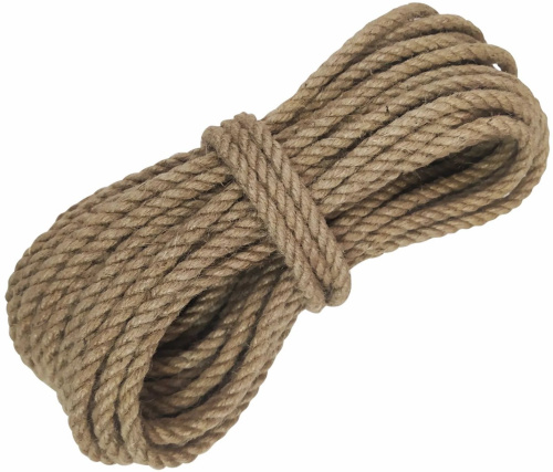 Веревка крученая 20 м из джута диаметр 8 мм