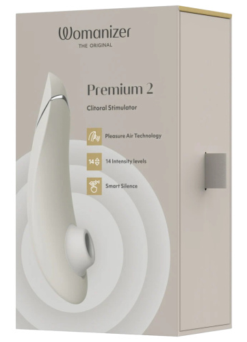 Бесконтактный стимулятор клитора Womanizer Premium 2 Gray фото 10
