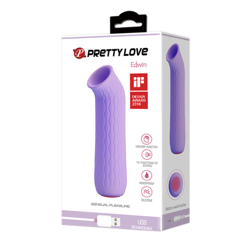 Универсальный вакуумный стимулятор Pretty Love Edwin лавандовый фото 8