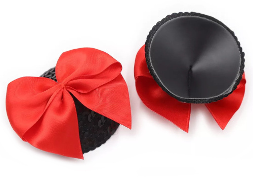 Черные пэстисы с красными бантиками фото 3