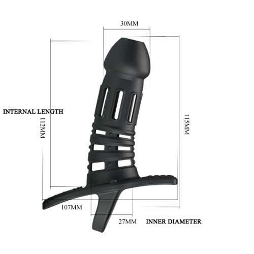 Силиконовая насадка с петлёй на мошонку Hercules Penis фото 7