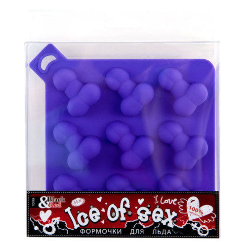 Форма для льда в виде пенисов фиолетовая фото 3