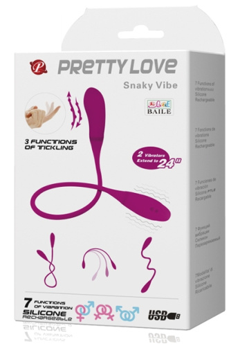 Необычный двойной вибростимулятор Pretty Love Snaky Vibe фото 10