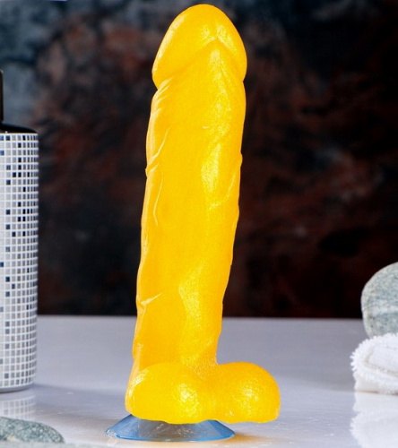 Фигурное мыло Фаворит на присоске 16 см, золотое 175 гр фото 2