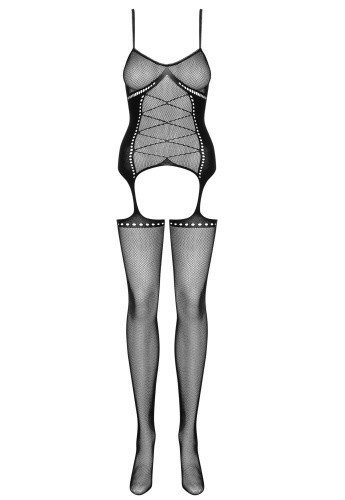 Сексуальный боди-комбинезон с имитацией корсета и чулок S/L фото 5