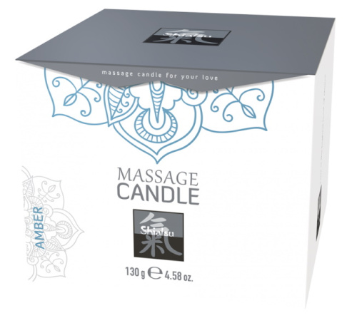 Массажная аромасвеча Shiatsu с ароматом амбры 130 гр фото 3