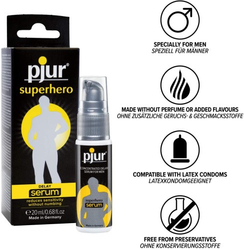 Пролонгирующая сыворотка Pjur Superhero Delay Serum 20 мл фото 2