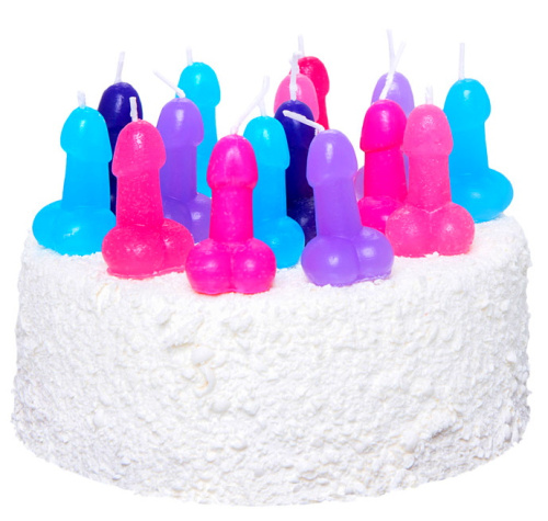 Разноцветные свечки-пенисы Pecado 10 шт фото 2