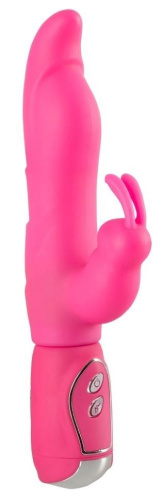 Вибратор с клиторальным стимулятором Pink Surprise фото 2