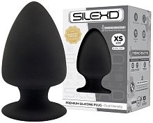 Анальная втулка с эффектом памяти SilexD Premium Silicone Plug XS черная