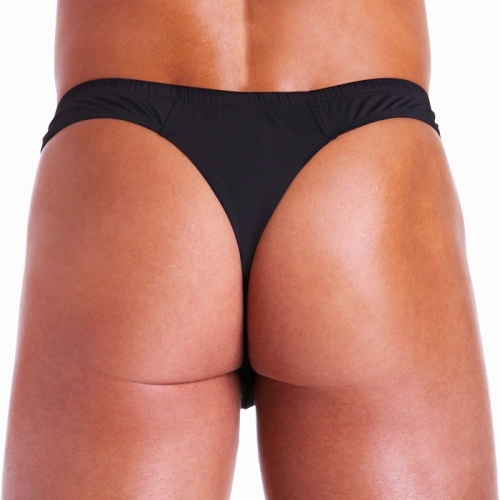 Танга черные Hustler Fundies с молнией ML фото 2