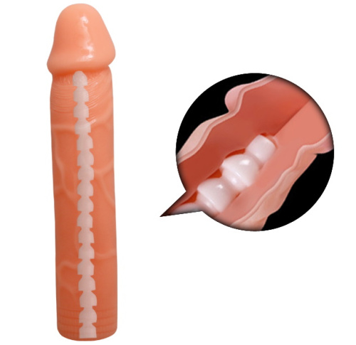 Реалистичный фаллоимитатор с хребтом без мошонки 19 см фото 7