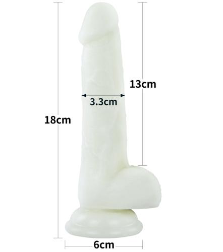 Светящийся в темноте фаллос на присоске Lumino Play Dildo 18 см фото 8