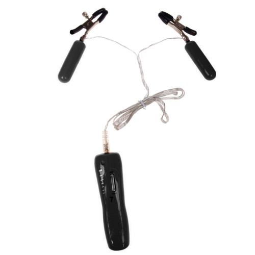 Зажимы для груди с вибро-грузиками Vibrating Nipple Clamps фото 5