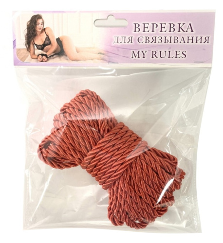 Красная веревка для бондажа 10 м фото 4