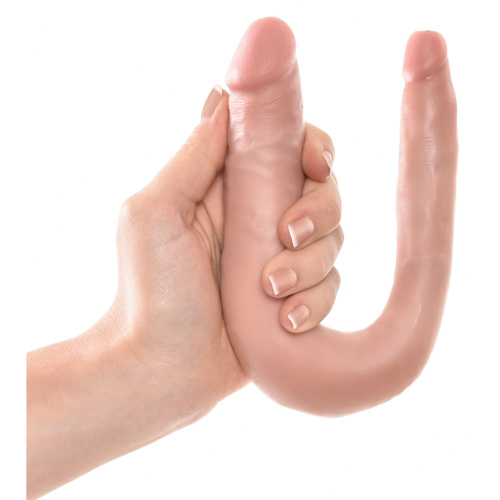 Двойной фаллос King Cock U-Shaped Small Double Trouble Flesh фото 4