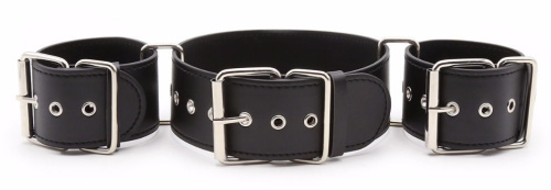 Ошейник с фиксатором для рук черный фото 2