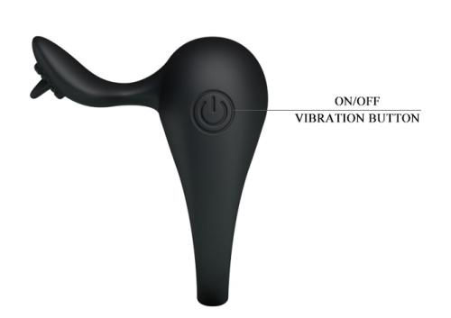 Виброкольцо с клиторальным стимулятором Pretty Love Stimulating Tonguo фото 6