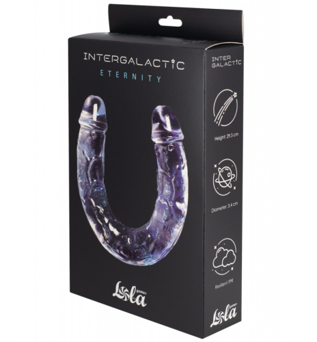 Двусторонний прозрачный фаллоимитатор Intergalactic Eternity 30 см фото 4
