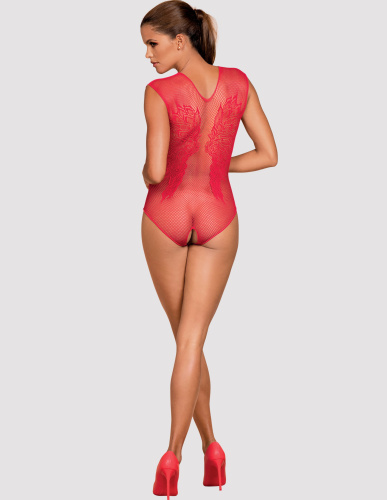 Сексуальное красное боди в сетку с доступом S/L фото 7