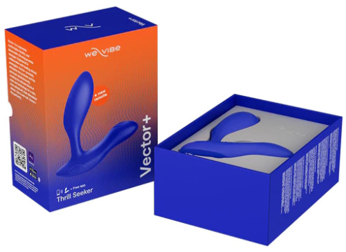 Регулируемый смарт-вибромассажер простаты We-Vibe Vector Plus синий фото 14