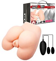 Мастурбатор Crazy Bull с вибрацией и двумя отверстиями