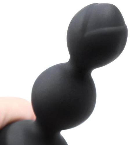 Силиконовый кляп-втулка черного цвета фото 4