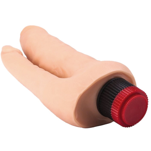 Реалистичный анально-вагинальный вибратор из ПВХ фото 6