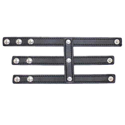 Ремешок-утяжка на пенис из натуральной кожи черный фото 3