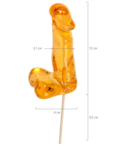 Карамельный леденец Пенис со вкусом амаретто 170 гр фото 6