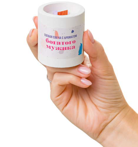 Ароматическая свеча Pecado Богатый Мужик 50 гр фото 2