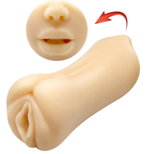 Двусторонний мастурбатор Crazy Bull Gemini вагина и ротик фото 2