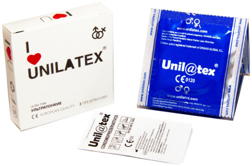Ультратонкие презервативы Unilatex Ultrathin 3 шт фото 2