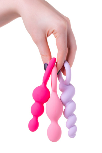 Набор разноцветных анальных стимуляторов Satisfyer Booty Call фото 2