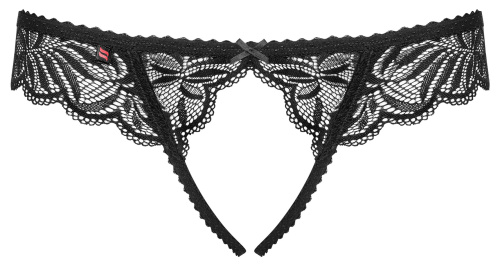 Пикантные кружевные трусики с открытым доступом Contica L/XL фото 5