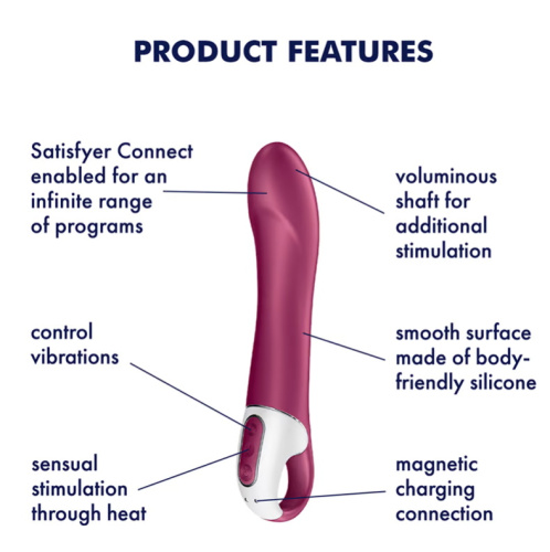 Смарт-вибратор с функцией нагрева Satisfyer Big Heat фото 9