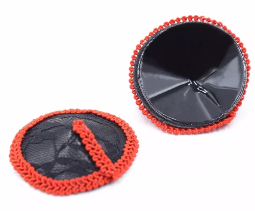 Красно-черные кружевные пэстисы фото 5